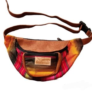 NWOT Handmade Leather Guatemalan Waist Bag
